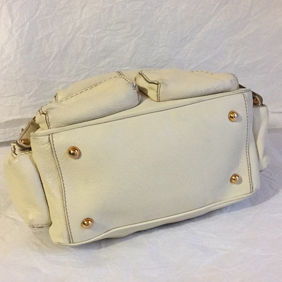 PRE-OWNED AUTH TOD'S WHITE LEATHER SHOULDER BAG. - Picture 3 of 8